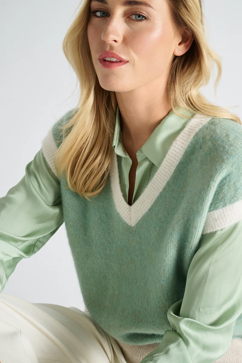 Blouses lange mouw groen Marie Méro - Image 2
