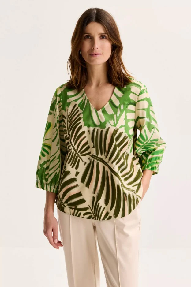 Blouses lange mouw groen Mayerline