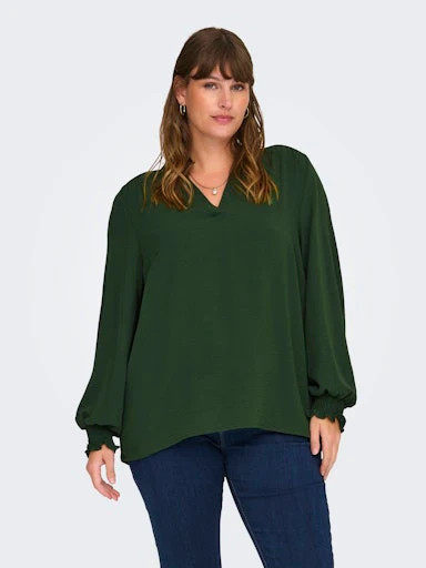 Blouses lange mouw groen ONLY Carmakoma - Image 3