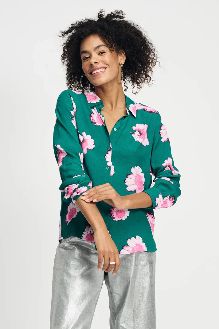 Blouses lange mouw groen POM Amsterdam