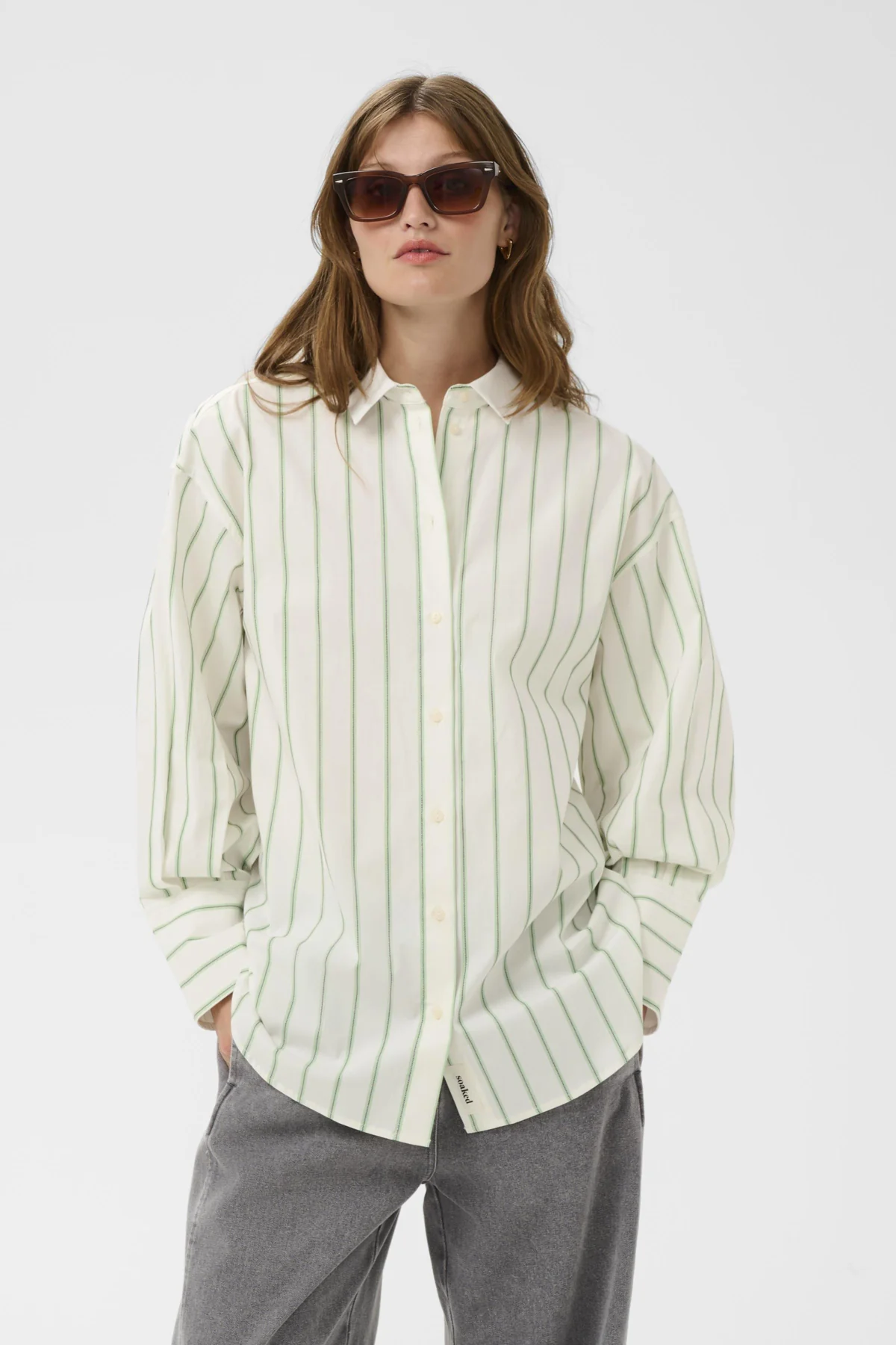 Blouses lange mouw groen Soaked In Luxury