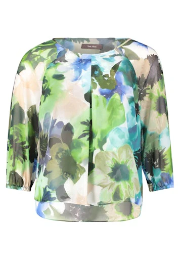 Blouses lange mouw groen Vera Mont