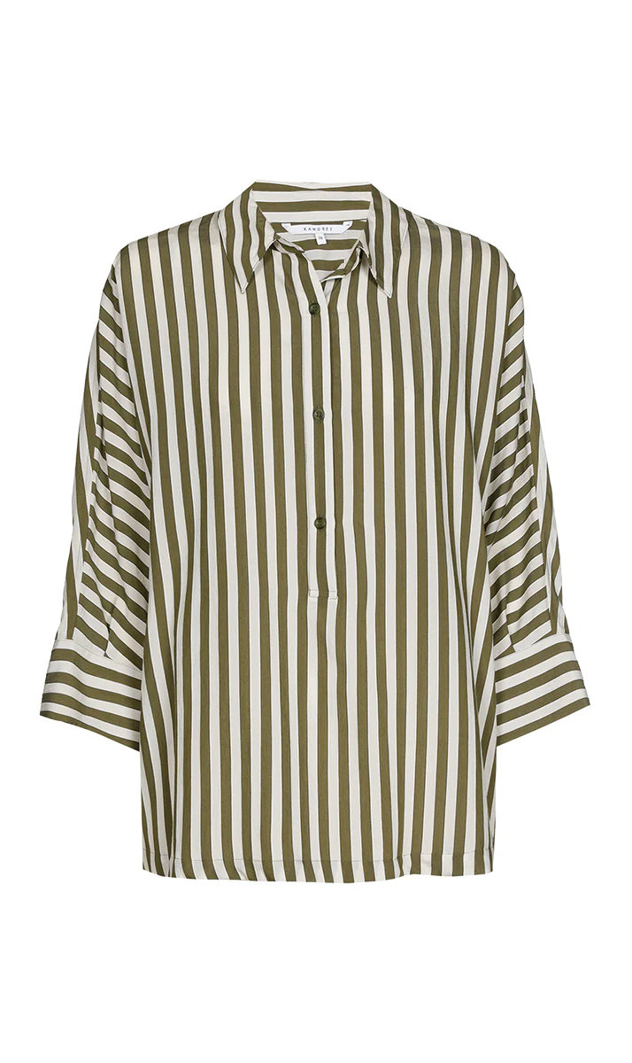 Blouses lange mouw groen Xandres