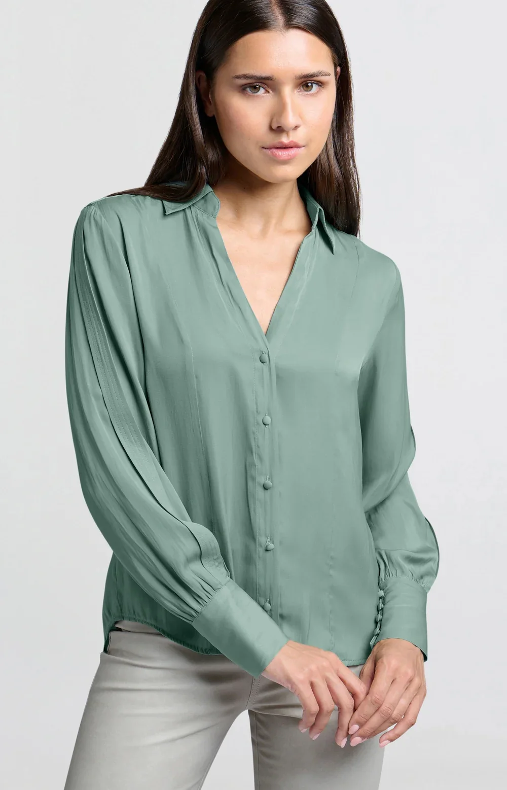 Blouses lange mouw groen YAYA