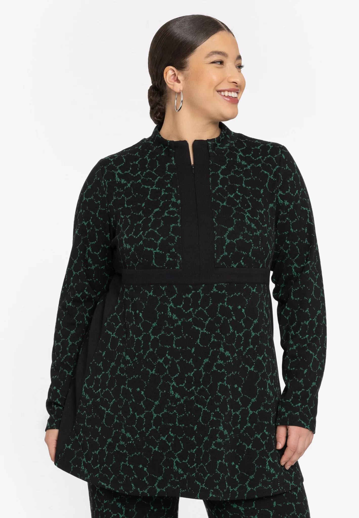 Blouses lange mouw groen Yoek