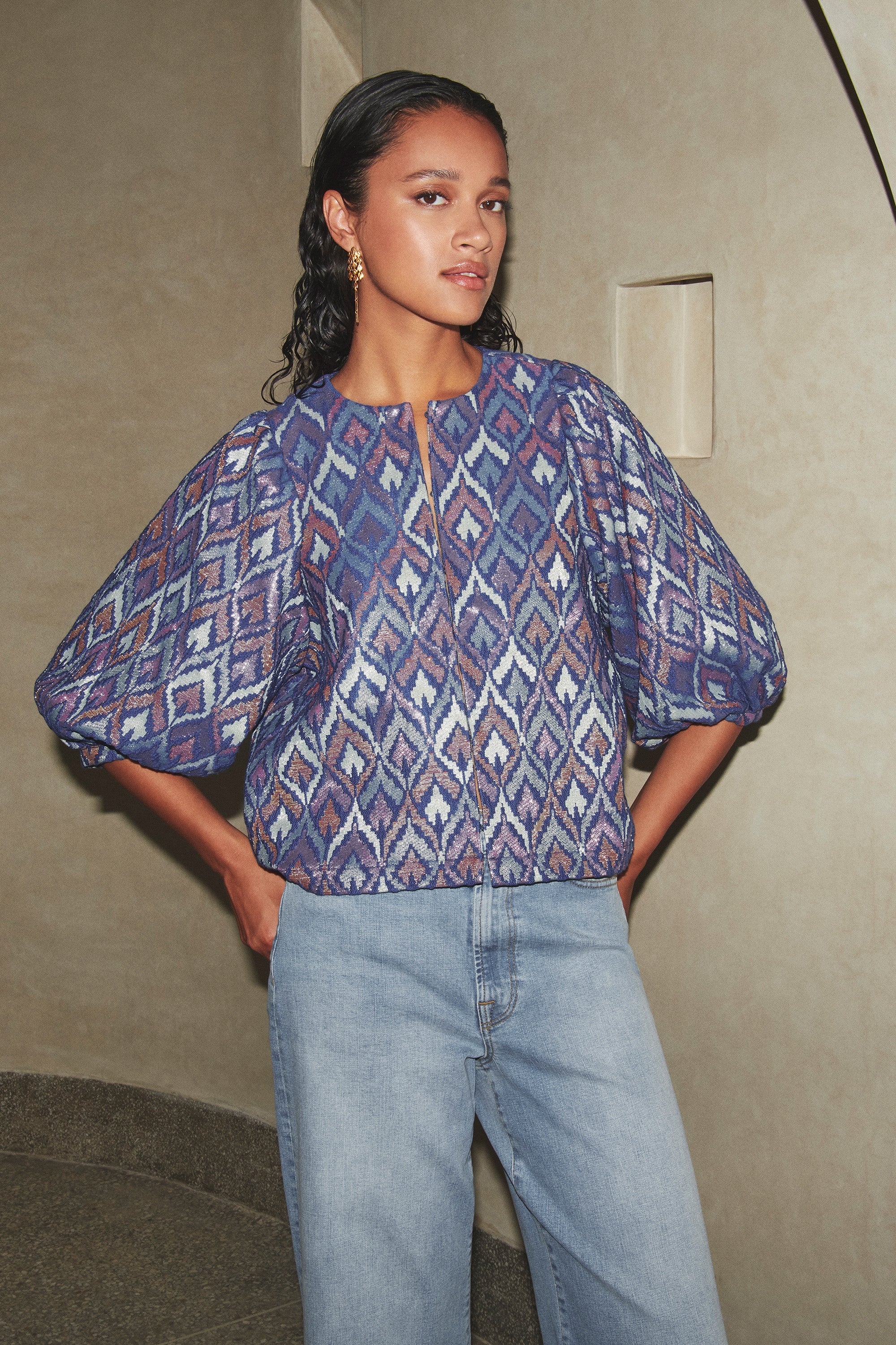 Blouses lange mouw multicolor by-bar