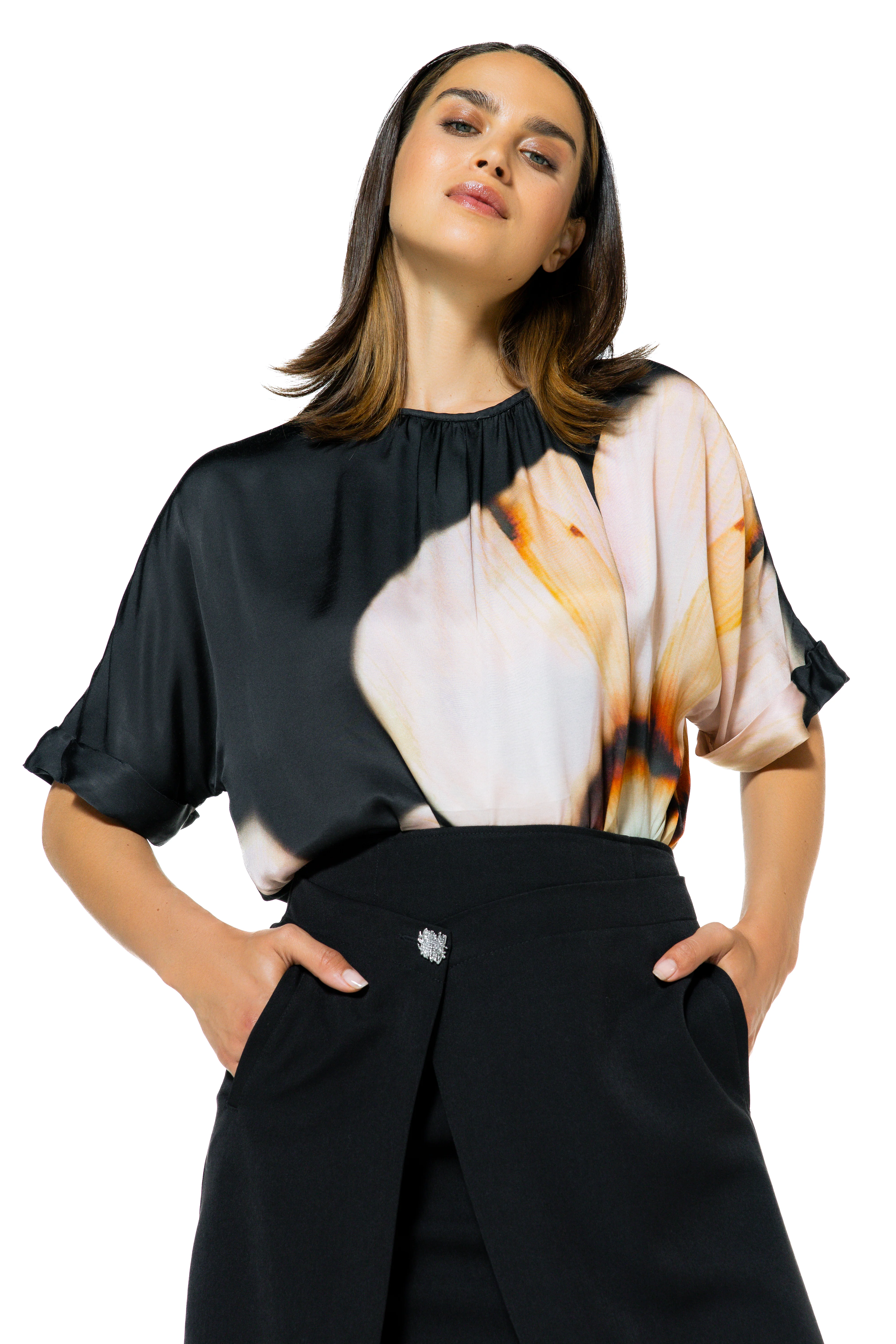 Blouses korte mouw multicolor Caroline Biss - Image 5