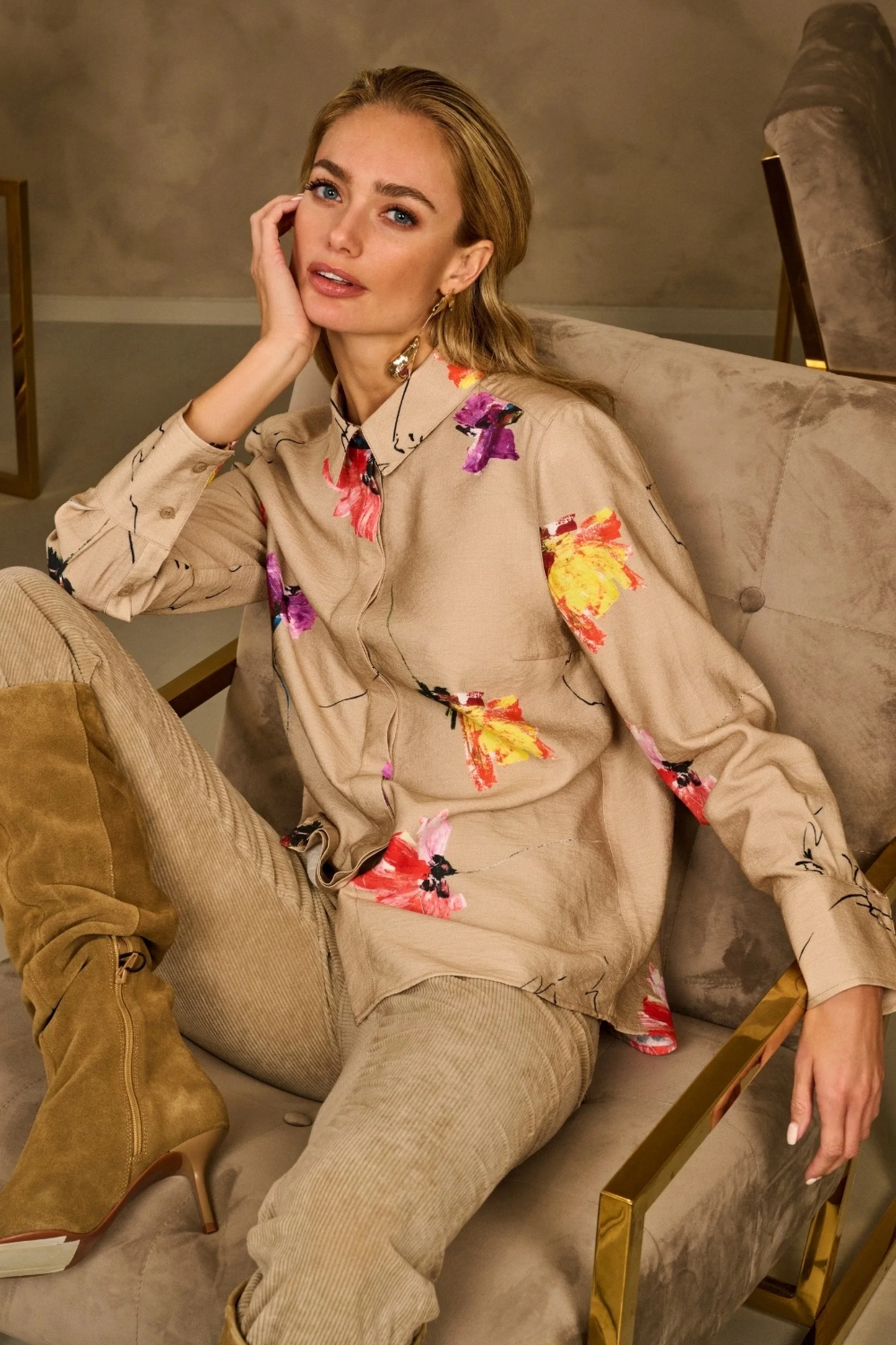 Blouses lange mouw multicolor Due Amanti