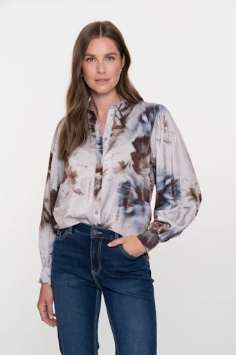 Blouses lange mouw multicolor Geisha - Image 4