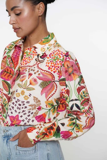 Blouses lange mouw multicolor Geisha - Image 3