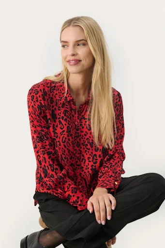 Blouses lange mouw rood Part Two - Image 5