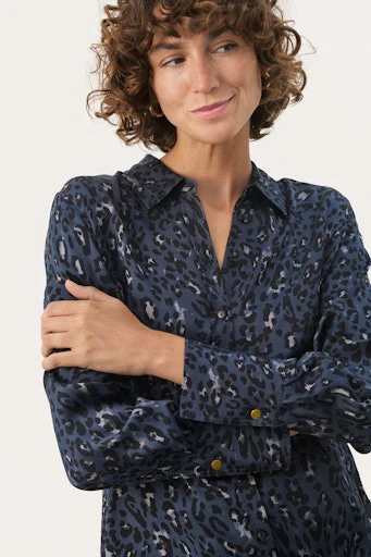 Blouses lange mouw navy Part Two - Image 3