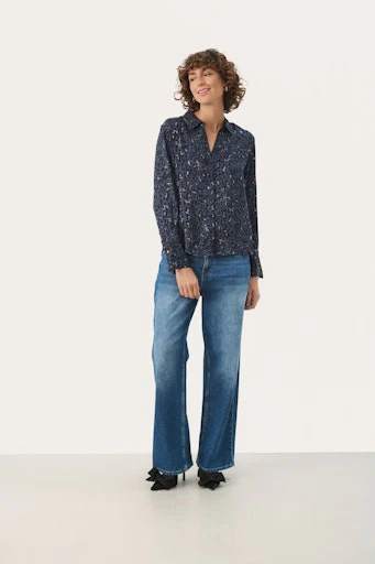 Blouses lange mouw navy Part Two - Image 4