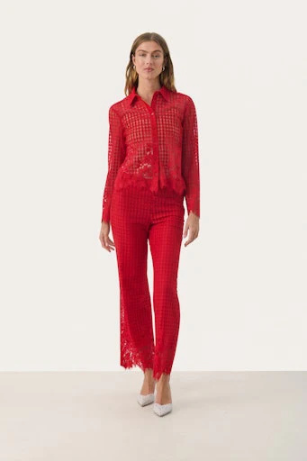 Blouses lange mouw rood Part Two - Image 4