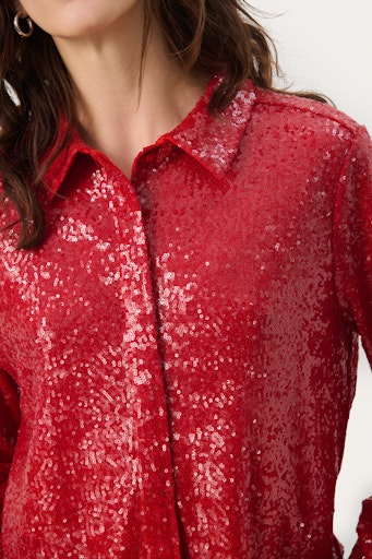 Blouses lange mouw rood Part Two - Image 3