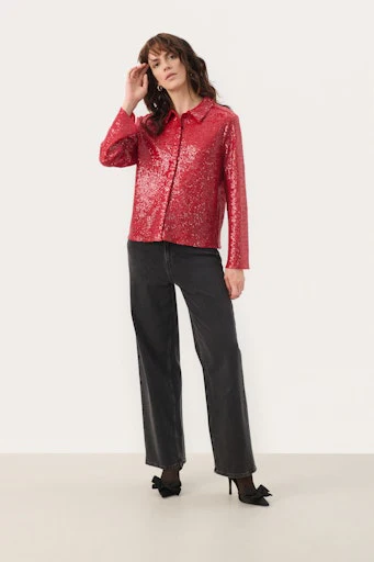 Blouses lange mouw rood Part Two - Image 4