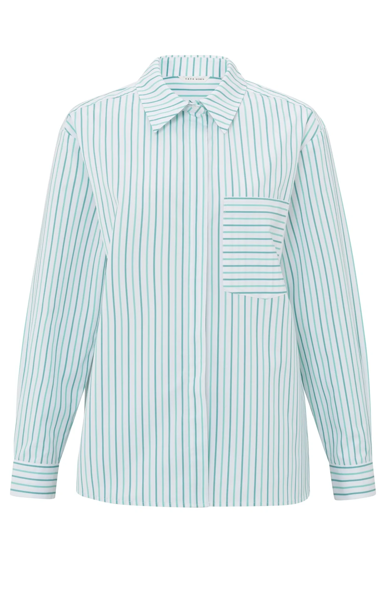 Blouses lange mouw blauw YAYA