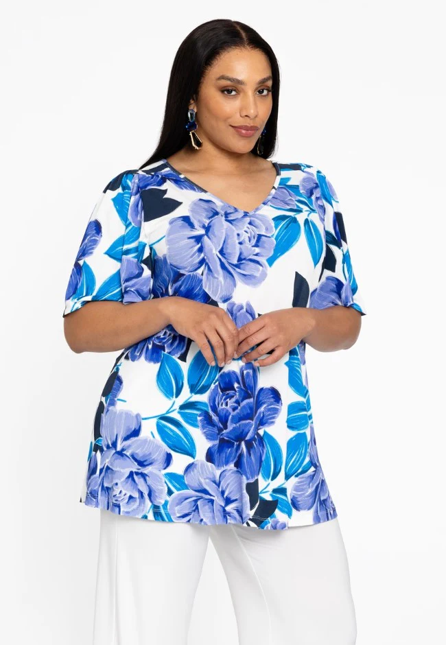 Blouses lange mouw multicolor Yoek