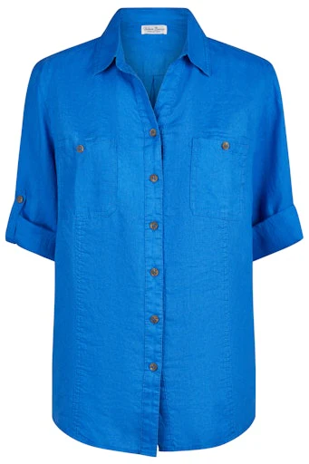 Blouses lange mouw navy Barbara Lebek