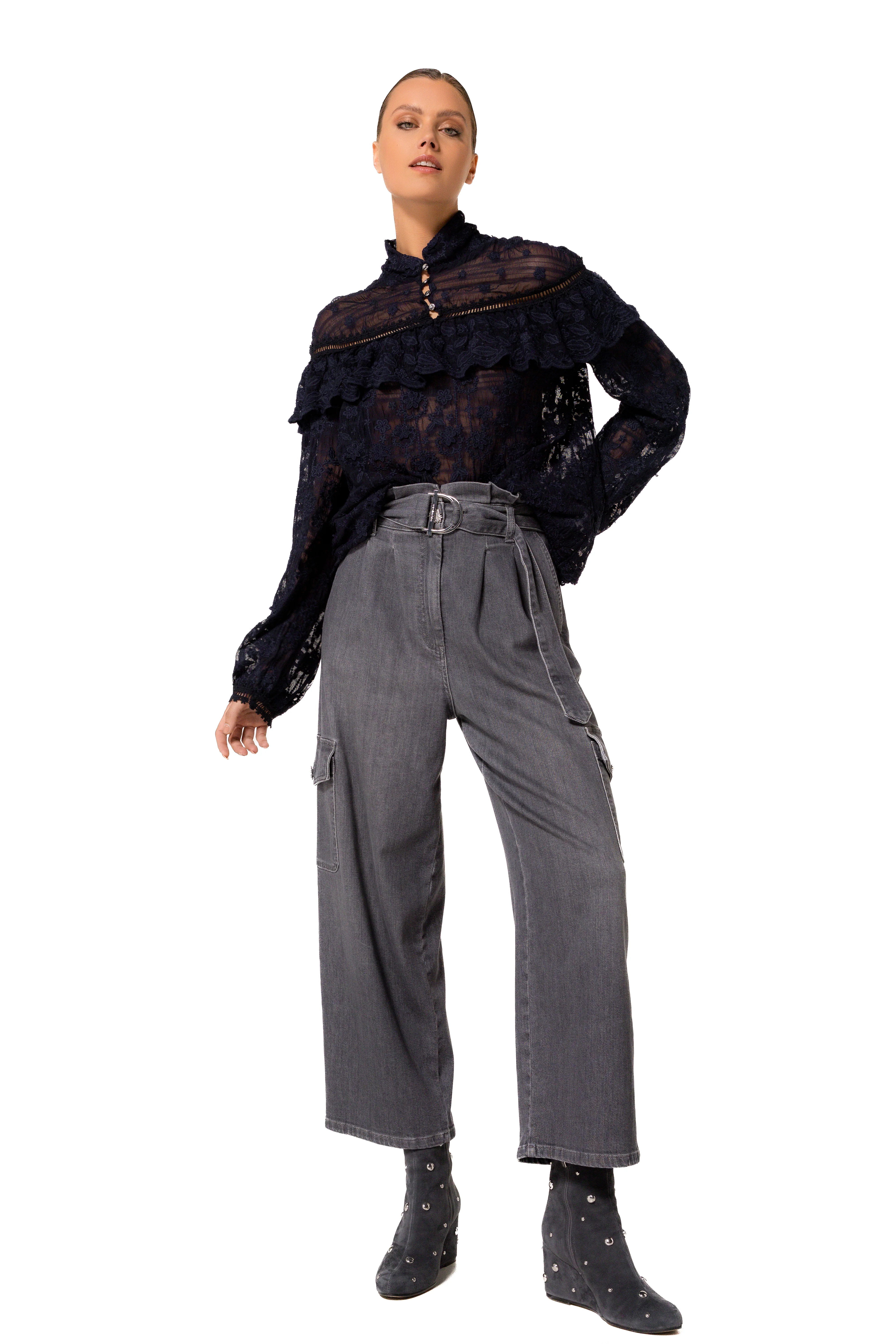 Blouses lange mouw navy Caroline Biss - Image 4