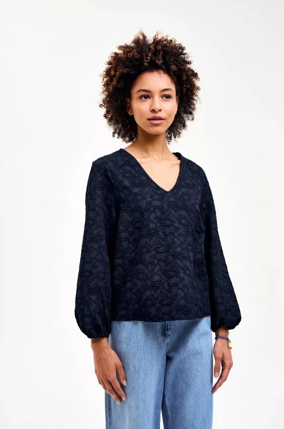 Blouses lange mouw navy CKS