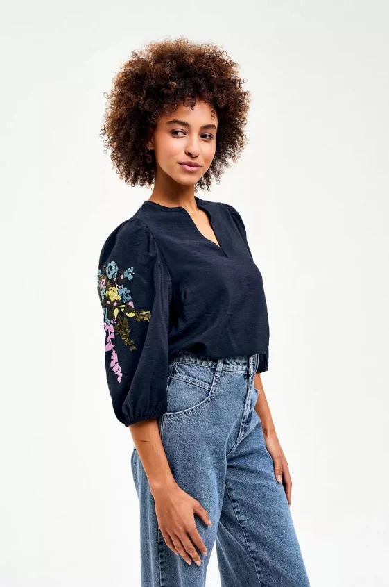 Blouses lange mouw navy CKS