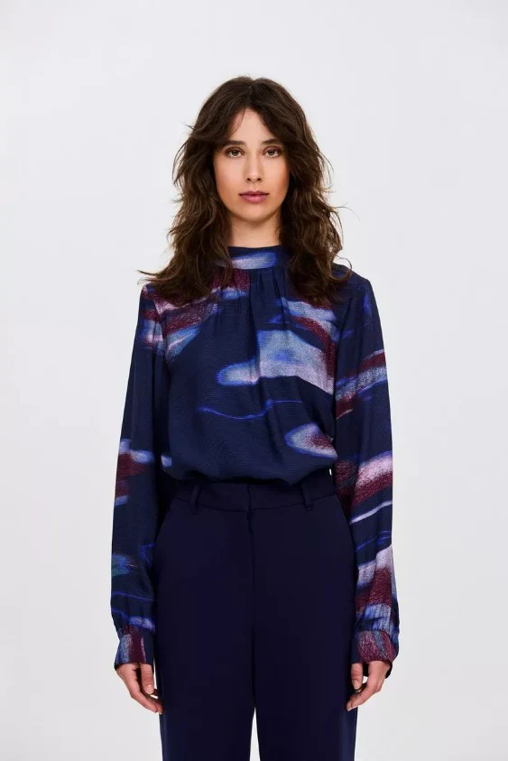 Blouses lange mouw navy CKS