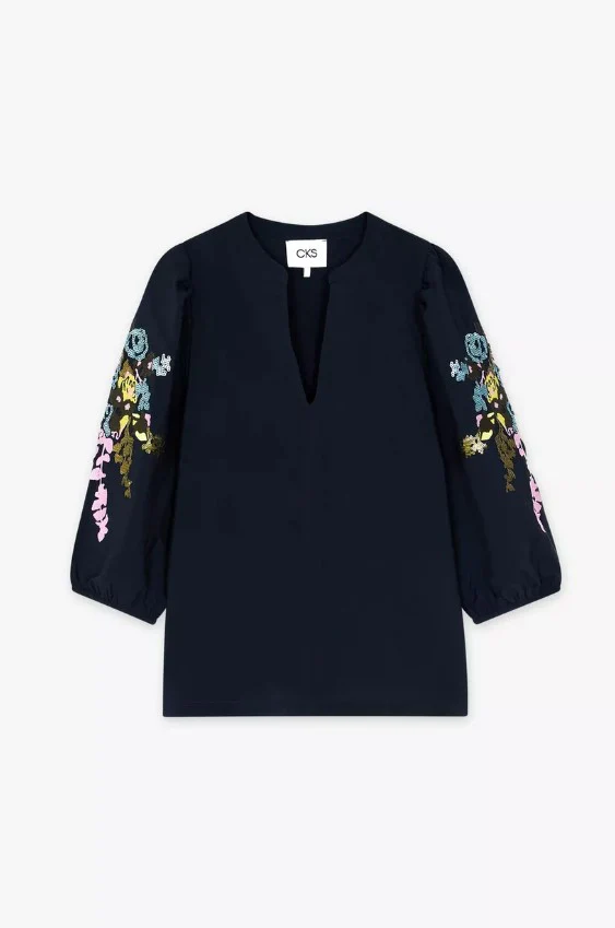 Blouses lange mouw navy CKS - Image 4