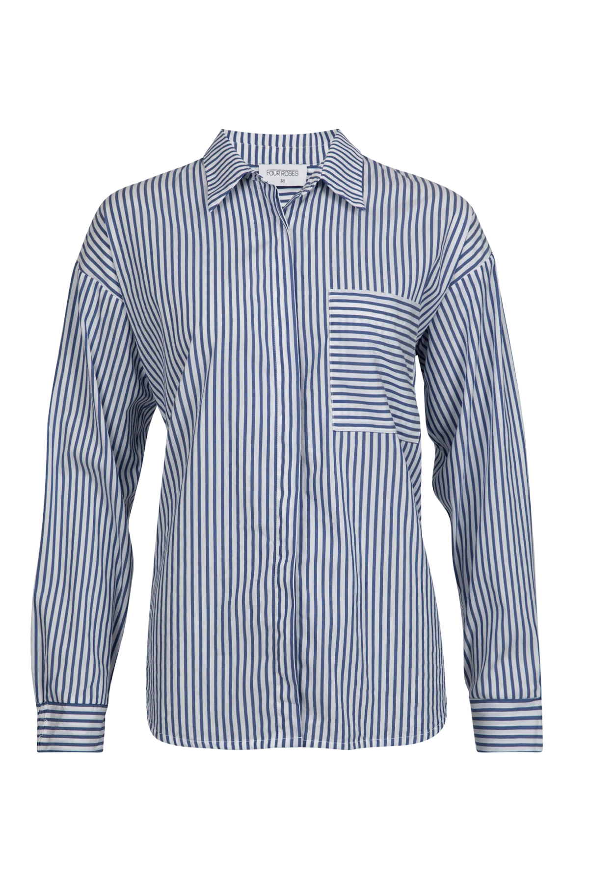 Blouses lange mouw navy Four Roses - Image 2