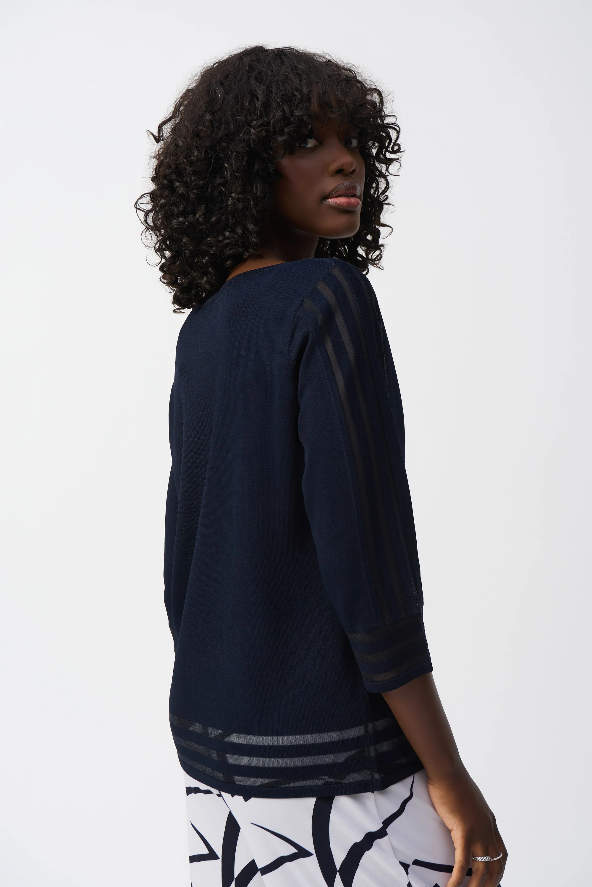 Blouses lange mouw navy Joseph Ribkoff - Image 3