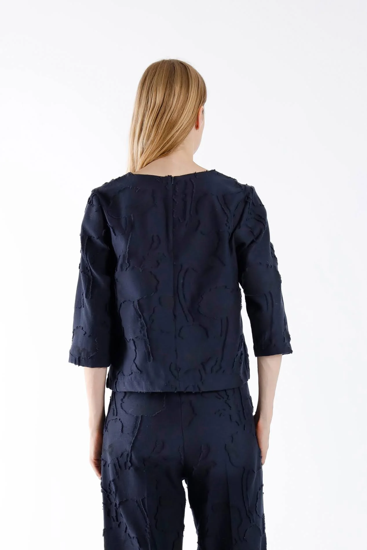 Blouses lange mouw navy Julia June - Image 3