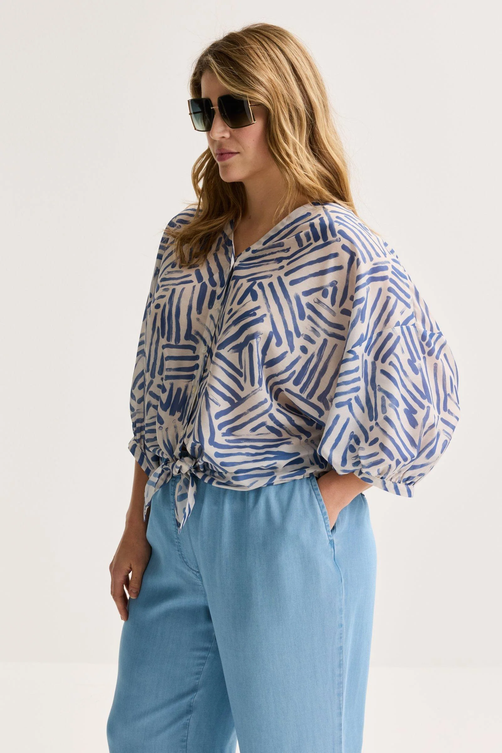 Blouses lange mouw navy Mayerline - Image 3