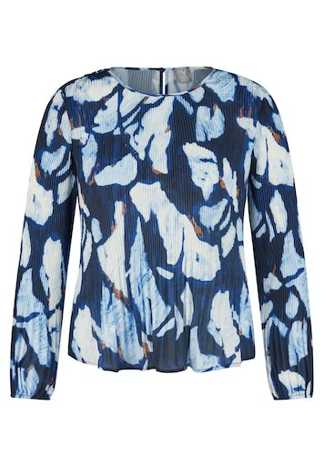 Blouses lange mouw navy Rabe