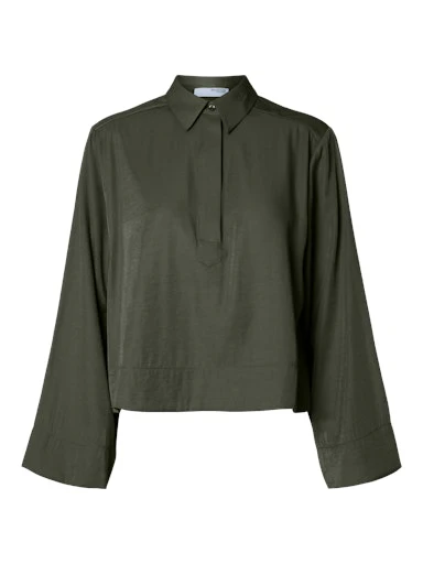 Blouses lange mouw navy Selected FEMME