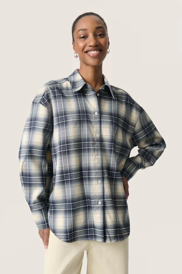 Blouses lange mouw navy Soaked In Luxury