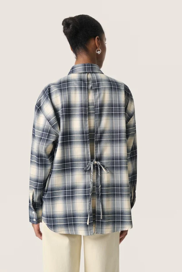 Blouses lange mouw navy Soaked In Luxury - Image 3