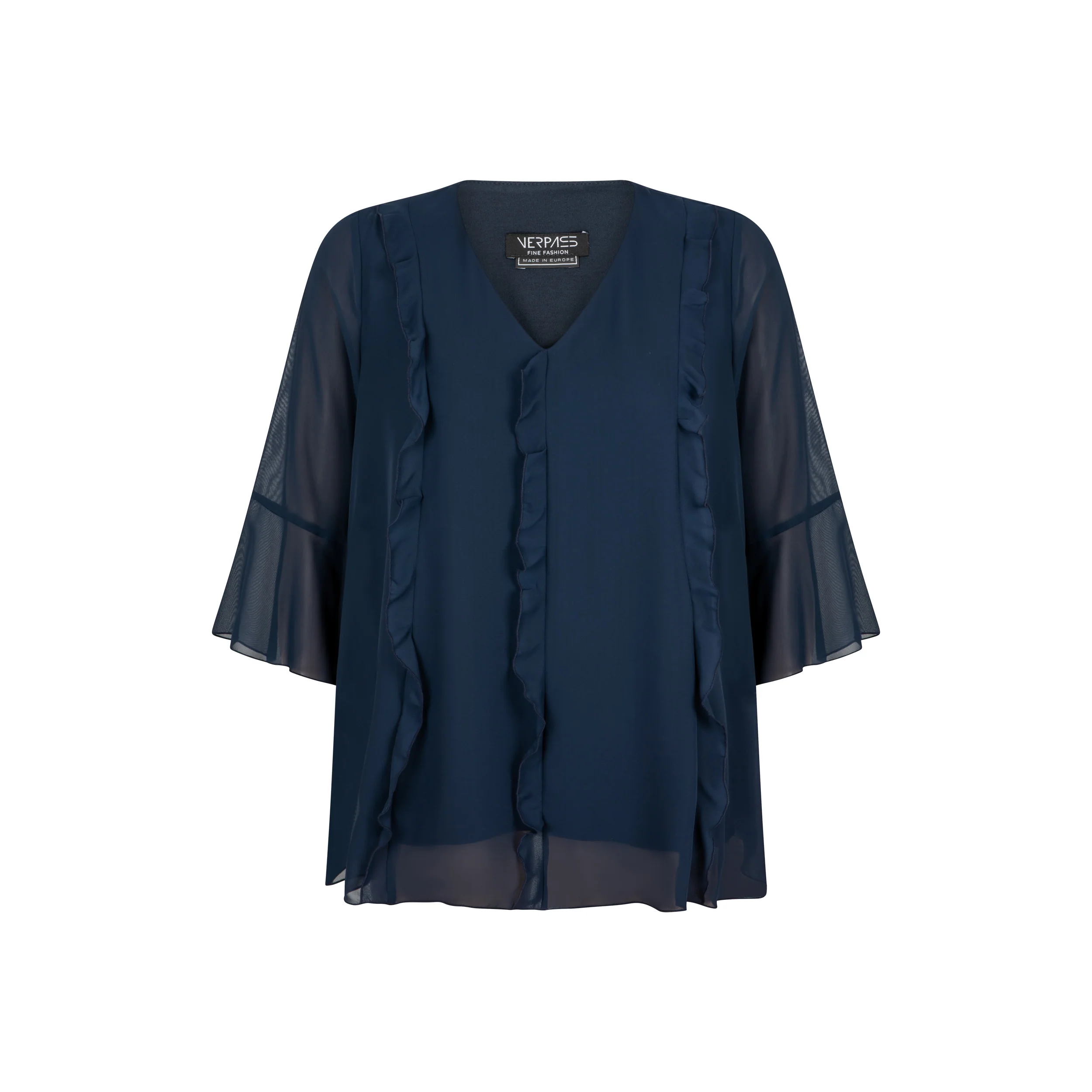 Blouses lange mouw navy Verpass