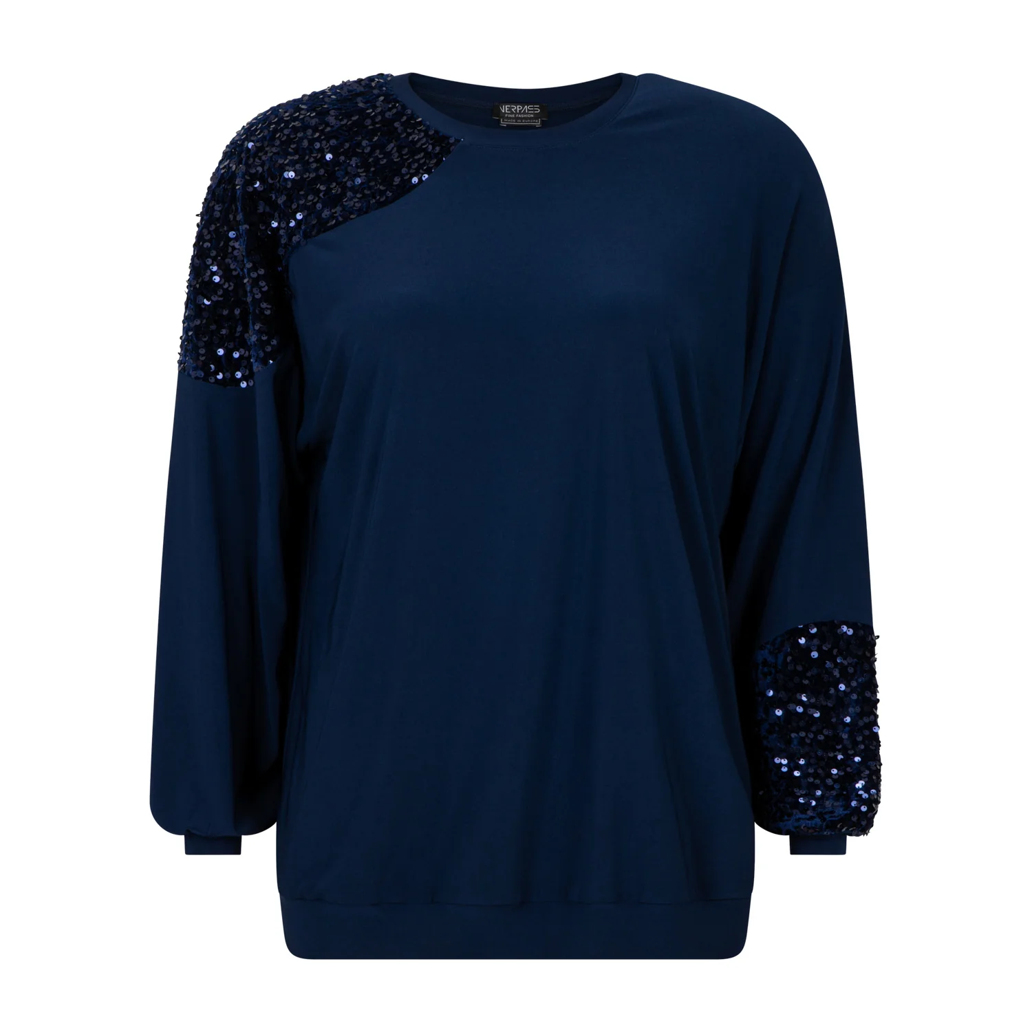 Blouses lange mouw navy Verpass