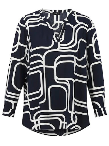 Blouses lange mouw navy Via Appia Due