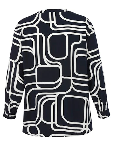 Blouses lange mouw navy Via Appia Due - Image 2