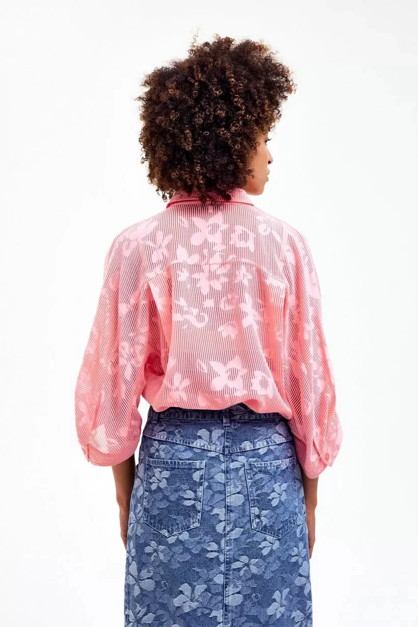 Blouses lange mouw oranje CKS - Image 2