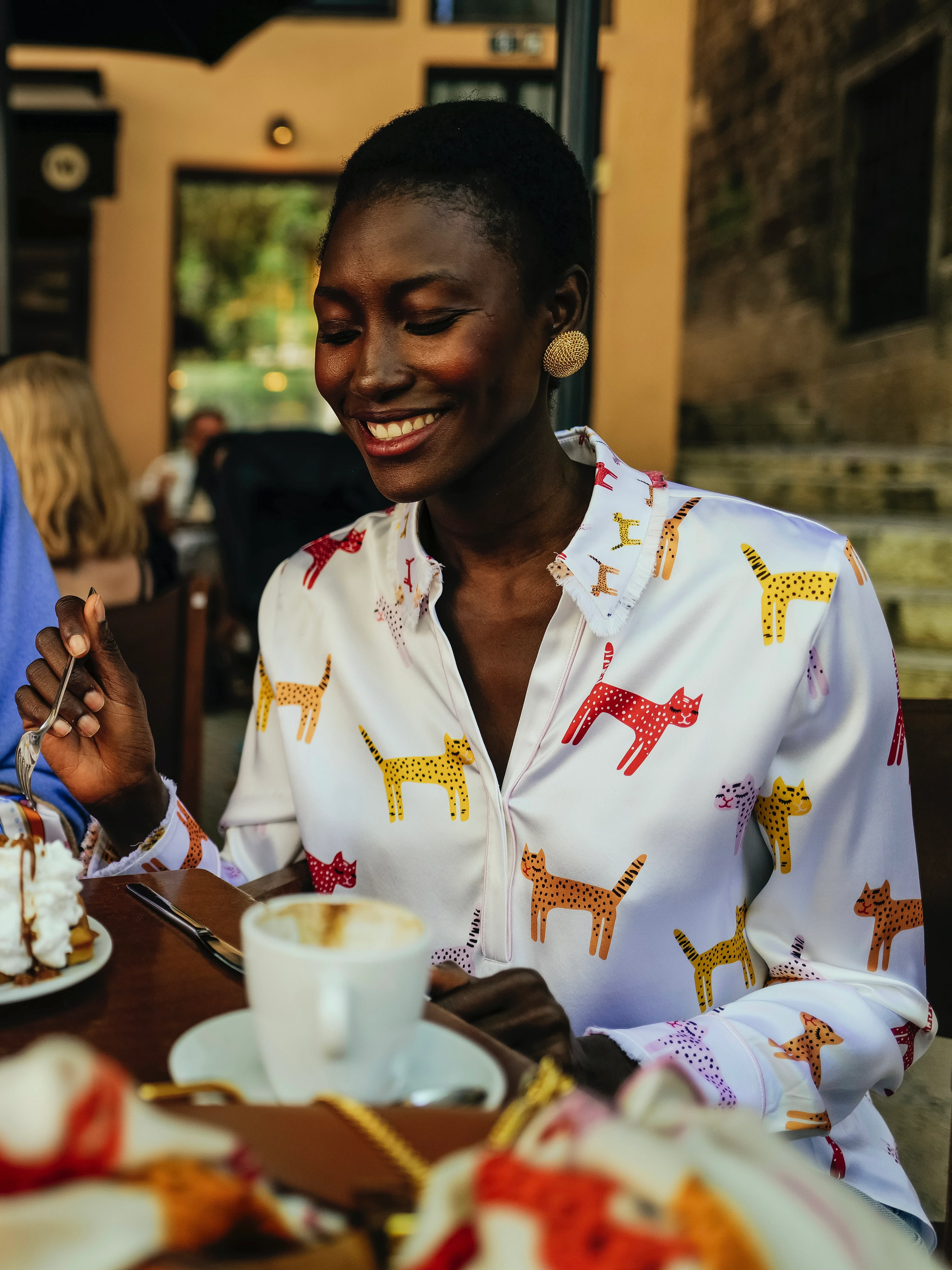 Blouses lange mouw oranje Herzen's Angelegenheit