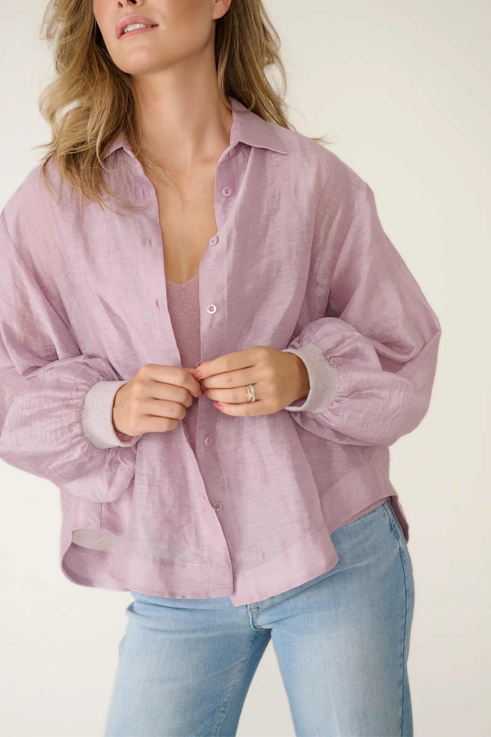 Blouses lange mouw paars Due Amanti - Image 2