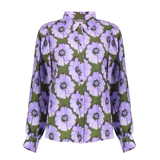 Blouses lange mouw paars Geisha - Image 2