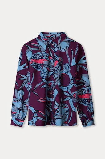 Blouses lange mouw paars POM Amsterdam