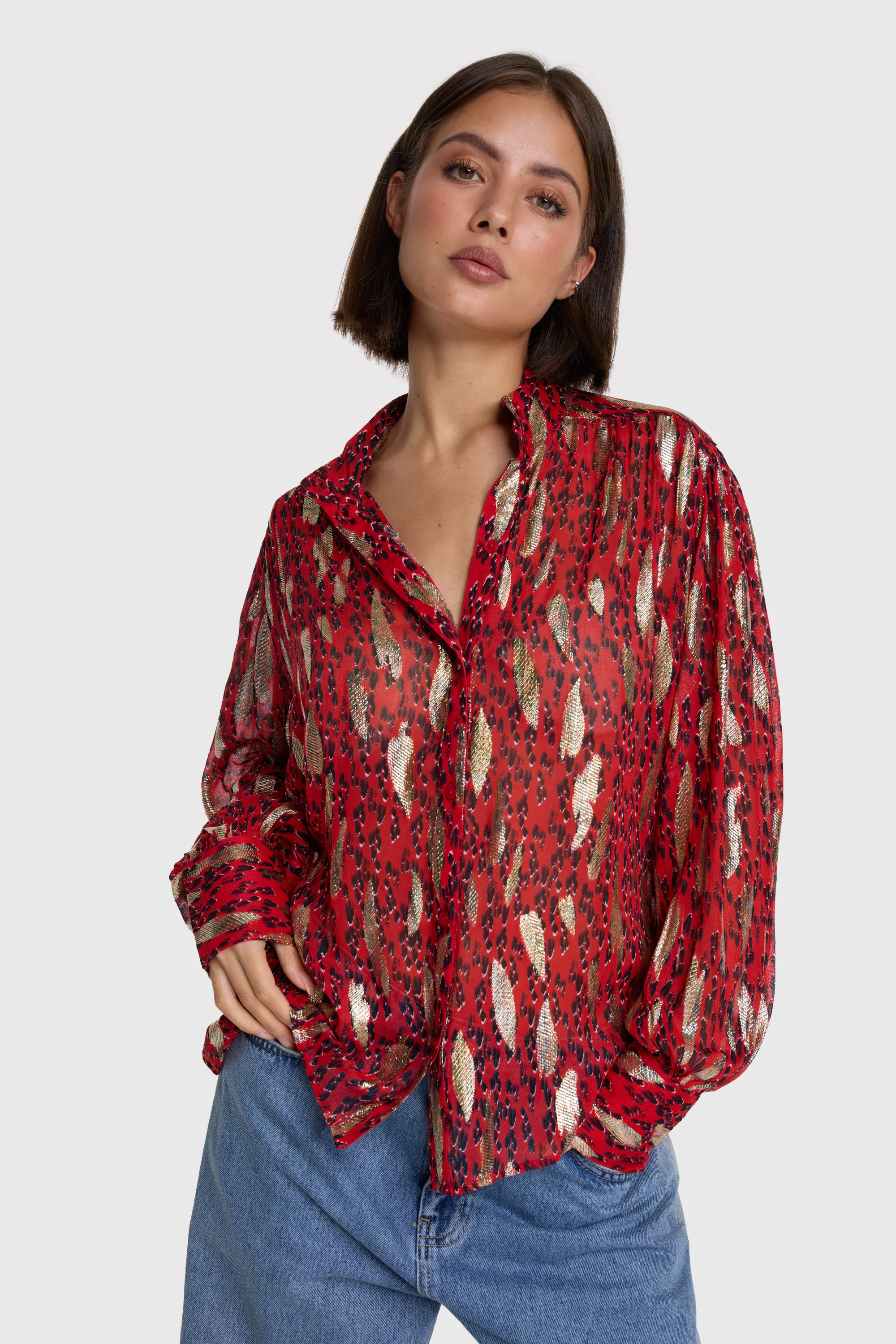 Blouses lange mouw rood ALIX The Label