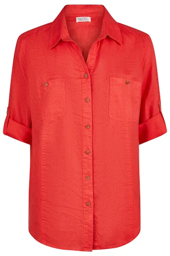 Blouses lange mouw rood Barbara Lebek