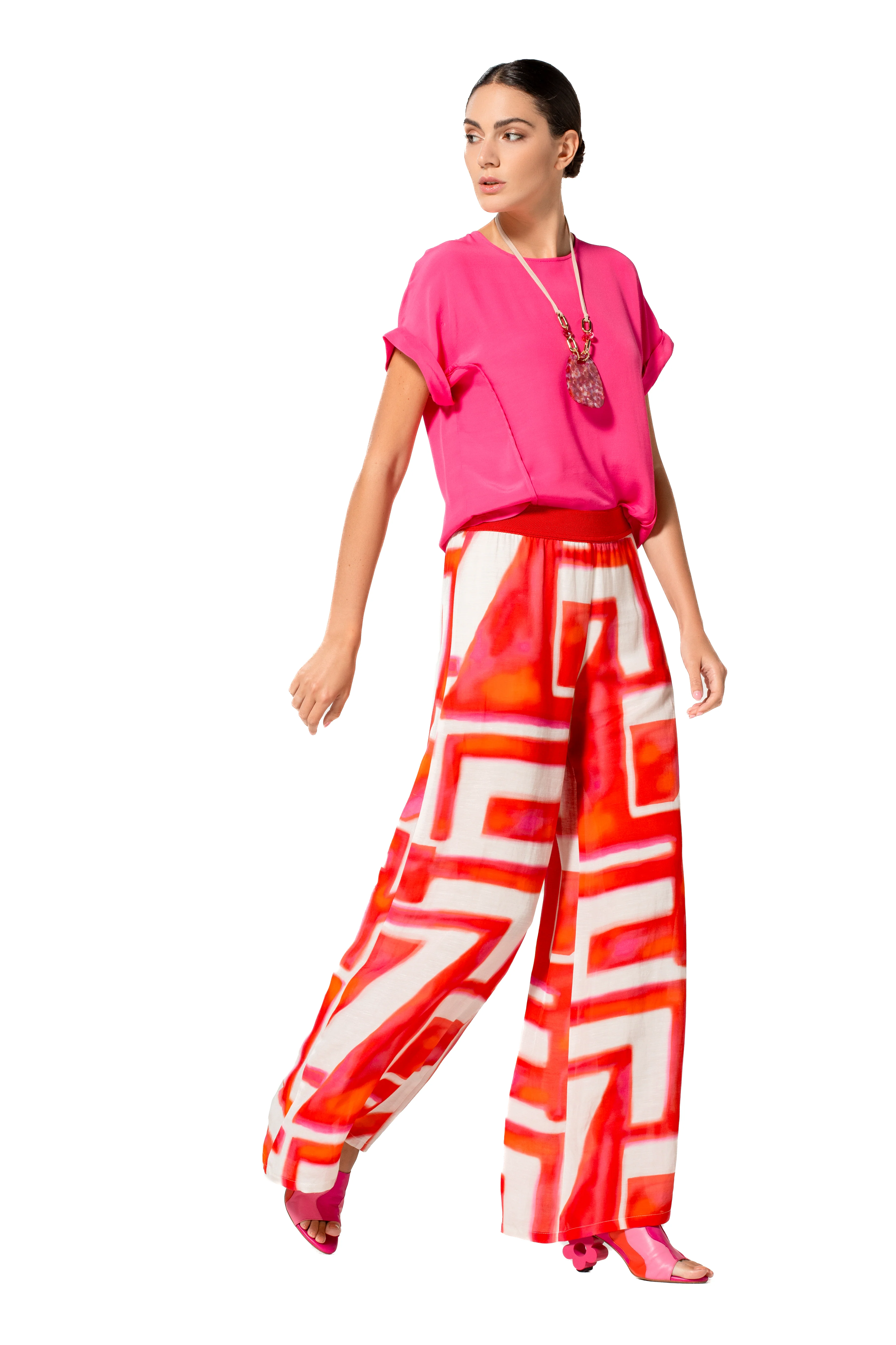 Blouses korte mouw roze Caroline Biss - Image 4