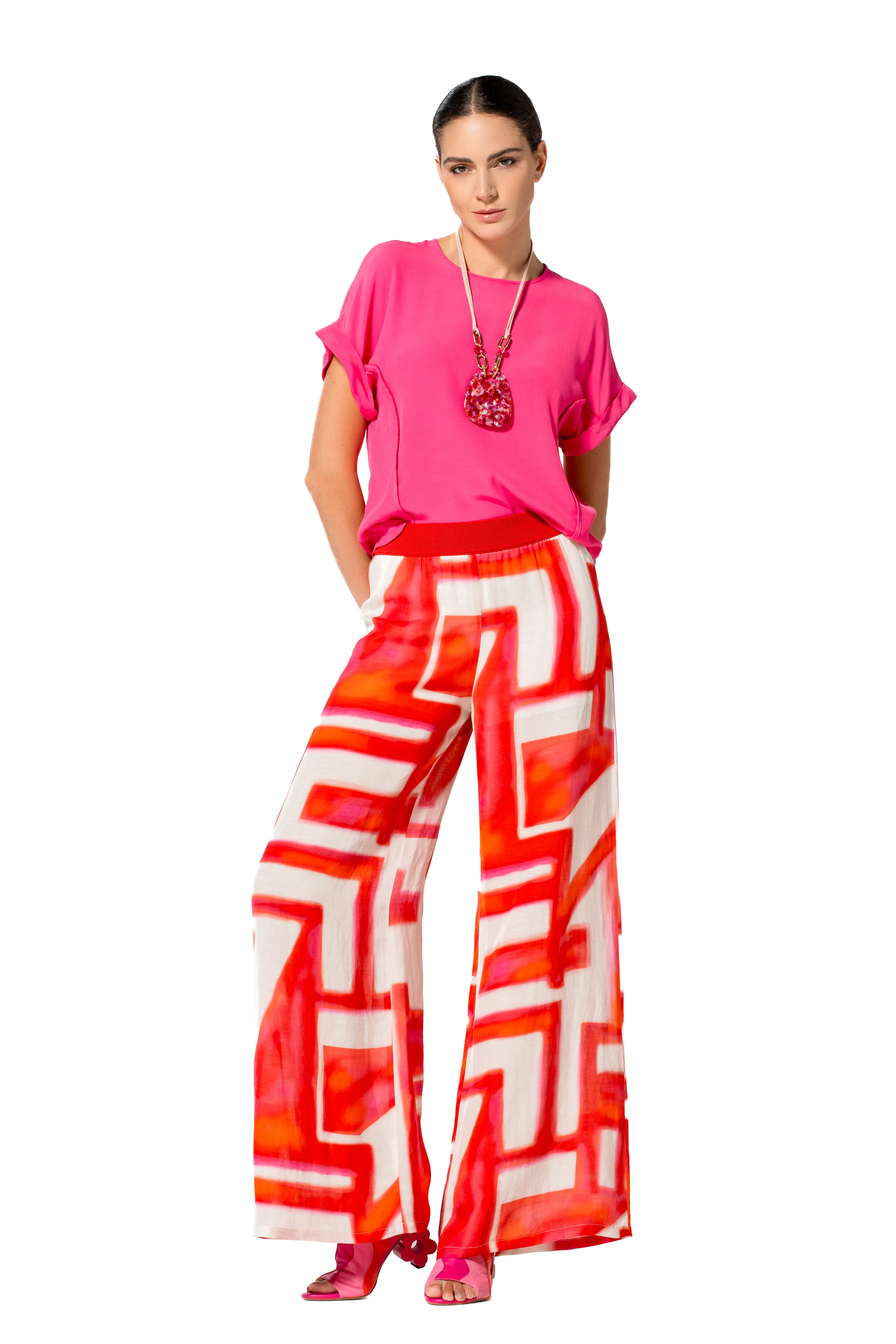 Blouses korte mouw roze Caroline Biss - Image 5