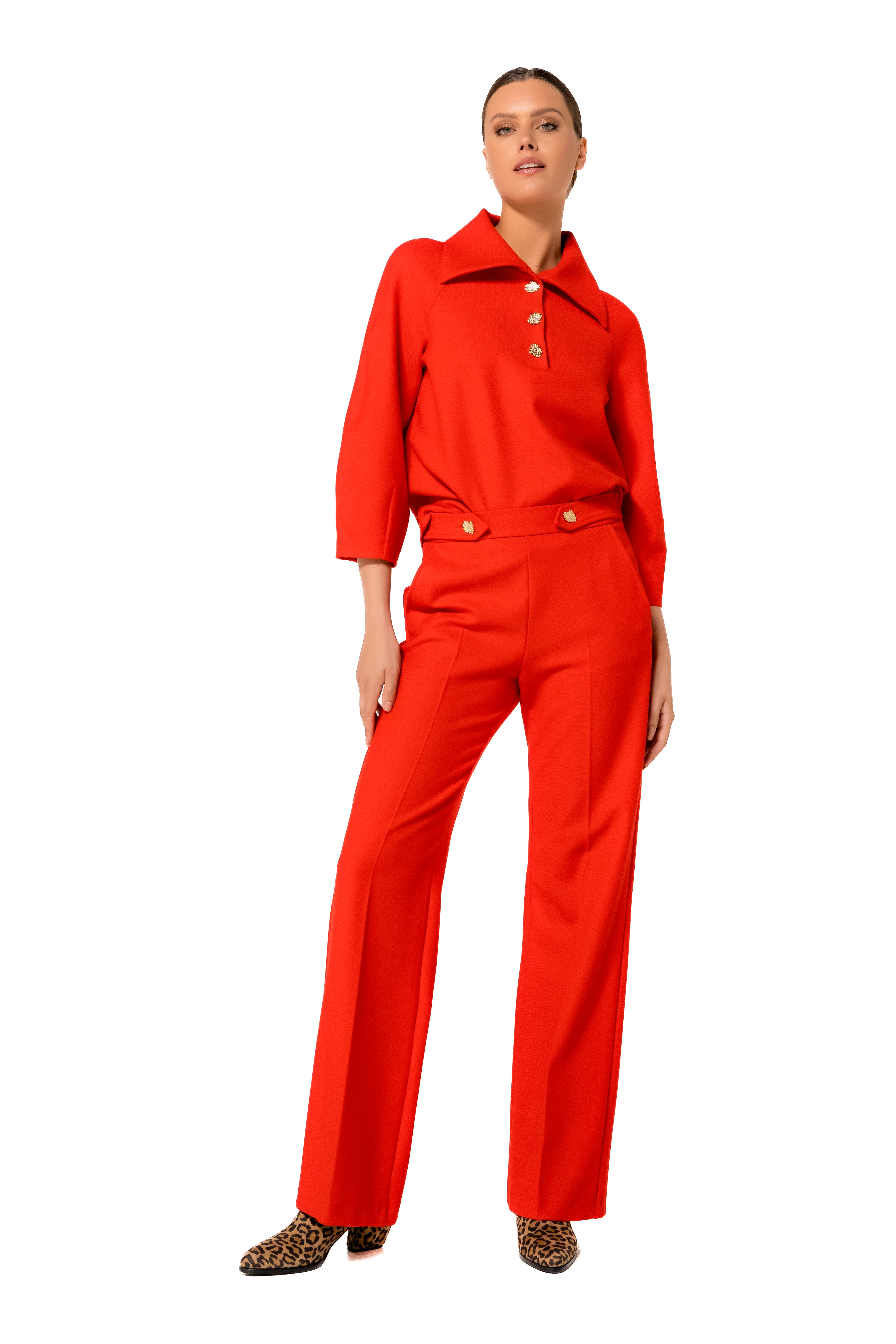 Blouses lange mouw rood Caroline Biss - Image 3